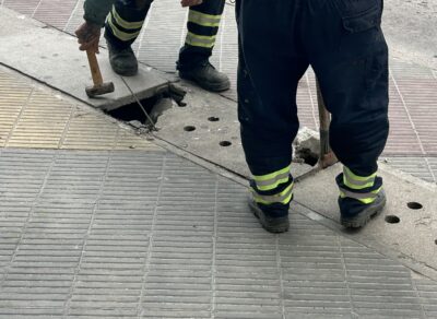 Cuadrilla trabajó en el recambio de tapas dañadas en General Artigas