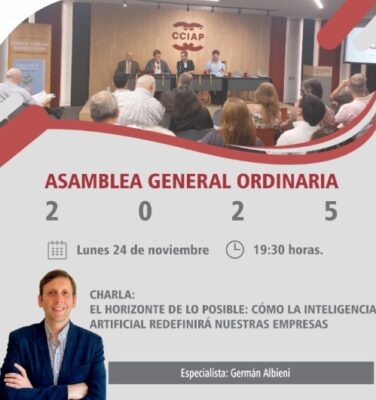 La CCIAP convoca a su Asamblea General Ordinaria 2025