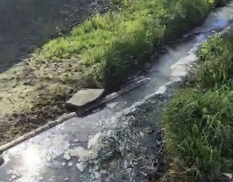 Reclaman una solución urgente por aguas servidas frente a un CAIF de Barros Blancos